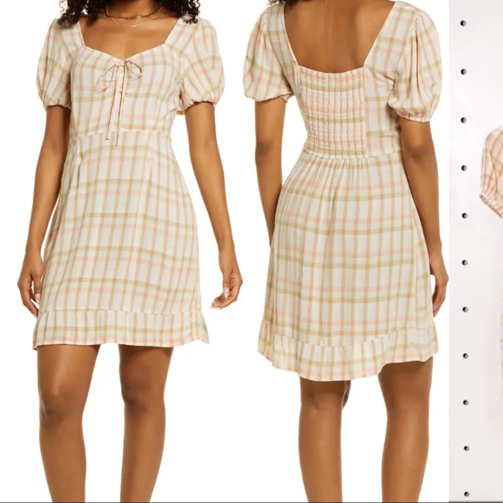 Puff Sleeve Sweetheart Neck A-Line Dress
BP.